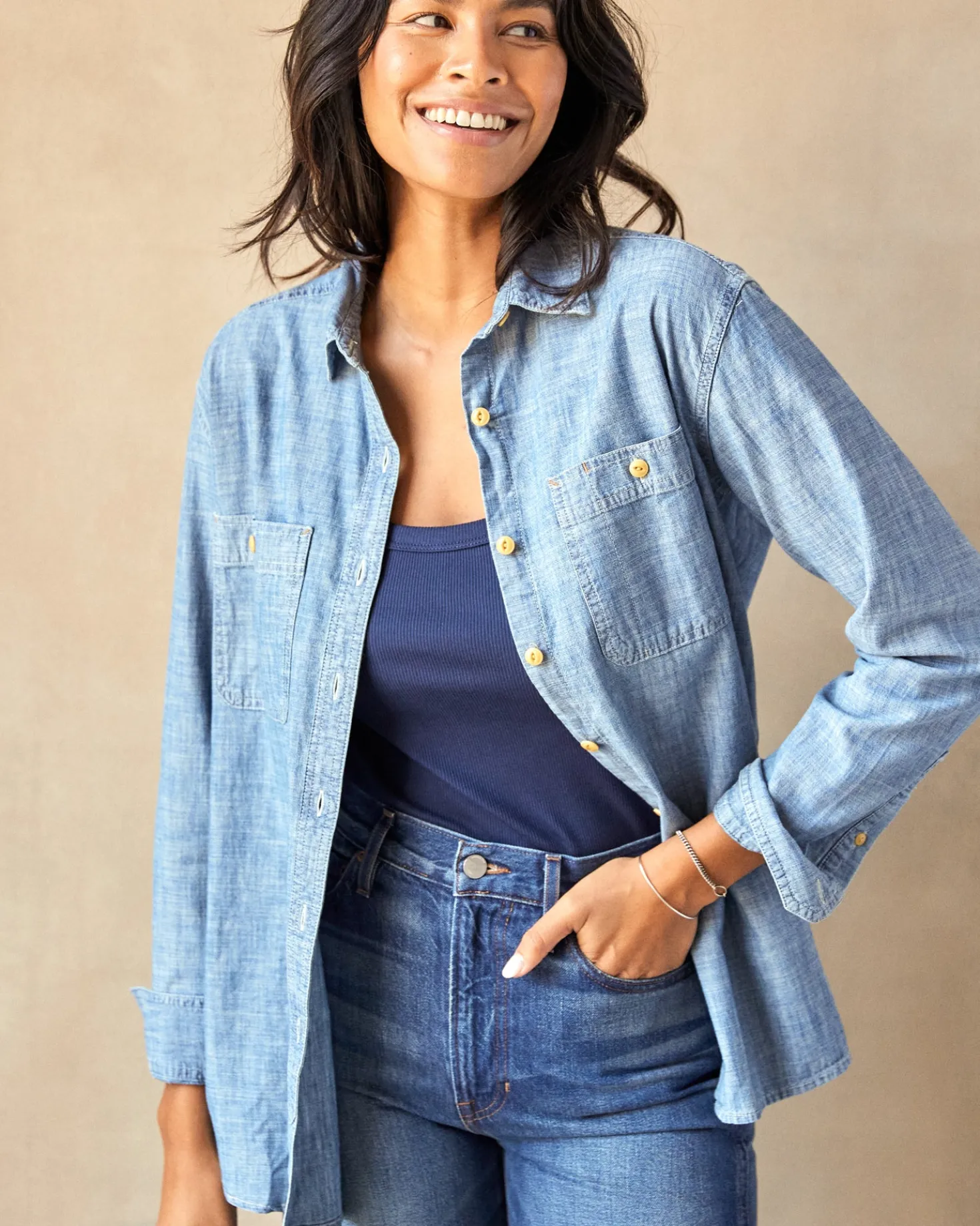 Women's Chambray Utility Shirt