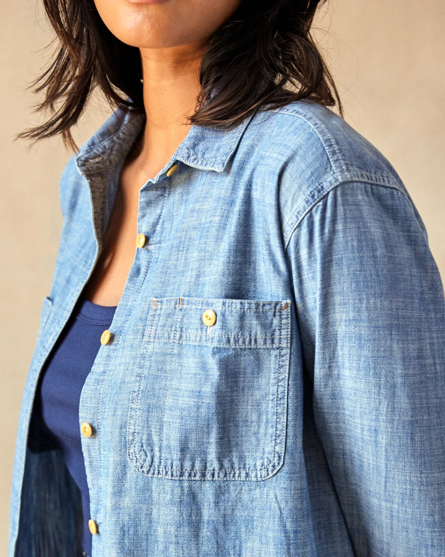 Women's Chambray Utility Shirt